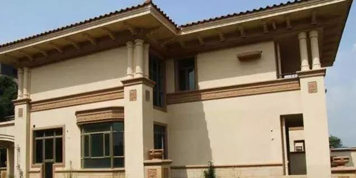 在農(nóng)村小別墅用真石漆裝修外墻，效果圖美絕了