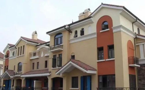 在農(nóng)村小別墅用真石漆裝修外墻，效果圖美絕了